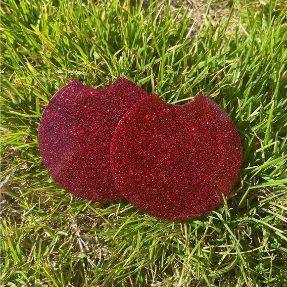 Ruby Red Resin Car Coaster - Picture 4 of 9